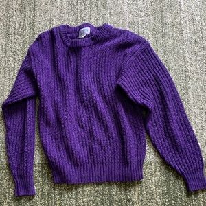 purple sweater